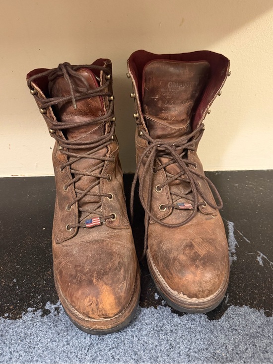 Chippewa Other - Chippewa Dark Brown Leather Lace-Up Logging Boots Size 10